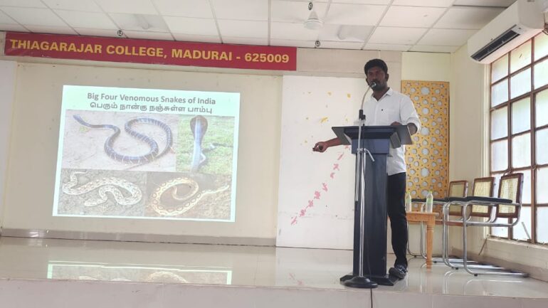 Snakes- Talk at Thiagarajar College